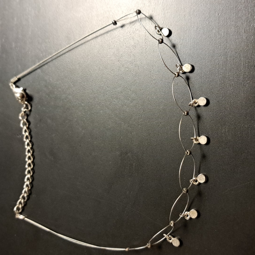 Silver-toned Choker Neckace